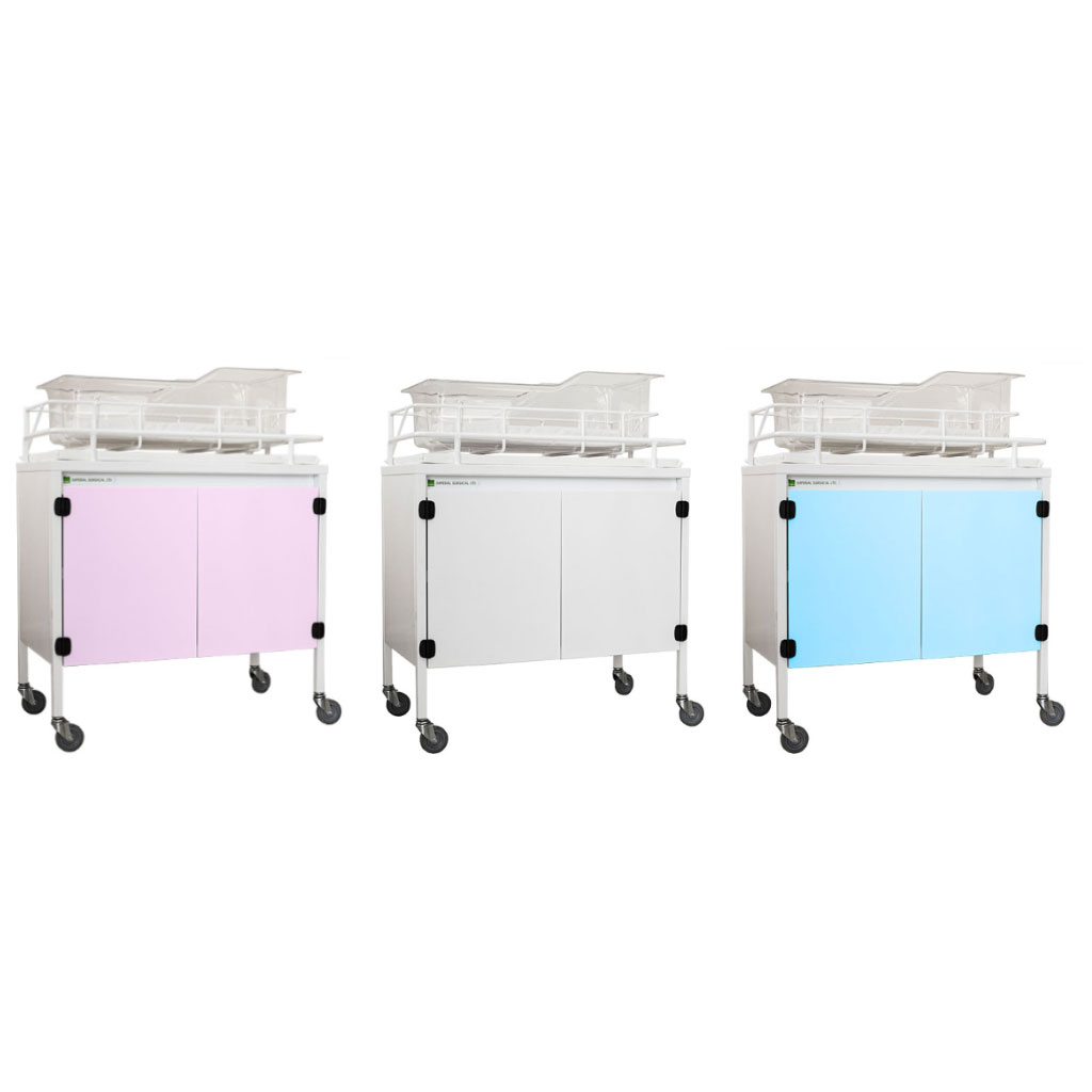 Kerri Bear Maternity Bassinet™ - Easy to handle and clean, ideal for hospitals seeking versatility, safety, style, and durability. 7-year warranty on Imperial Surgical bassinets.