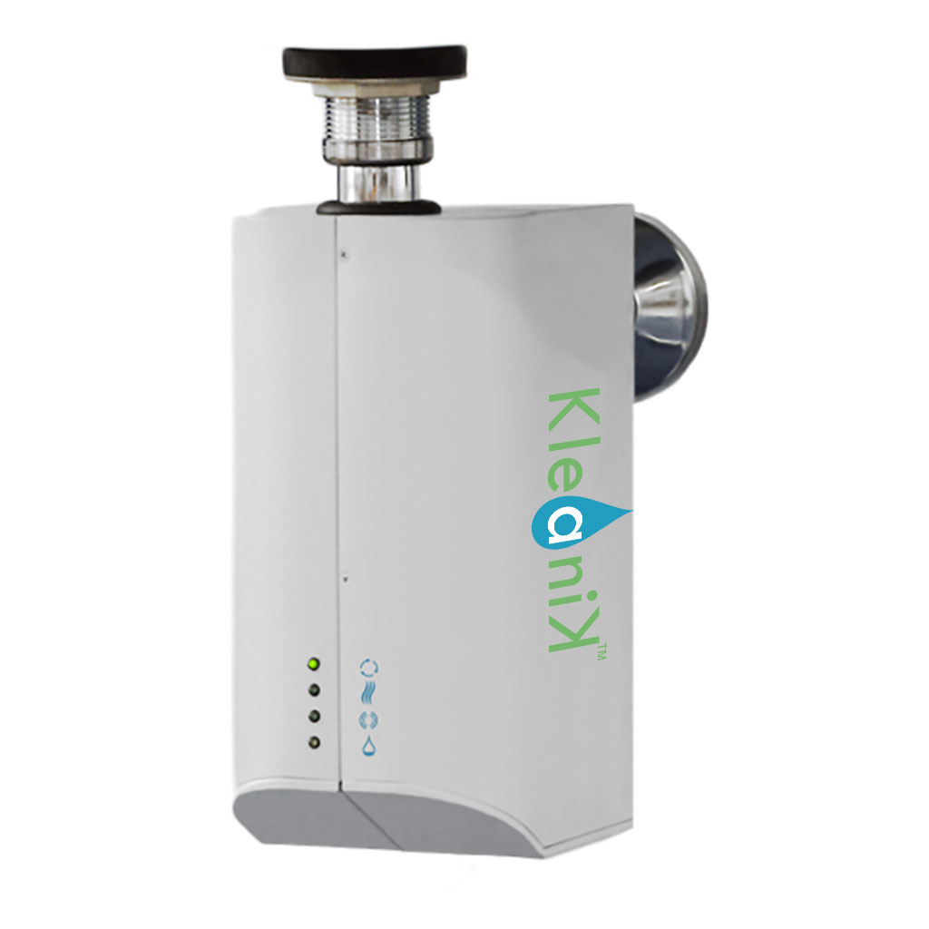KLEANIK™: Automatic sink drain cleaning and disinfection system. Eliminate bacterial contamination with vibrations, heat, and aerosol spread prevention