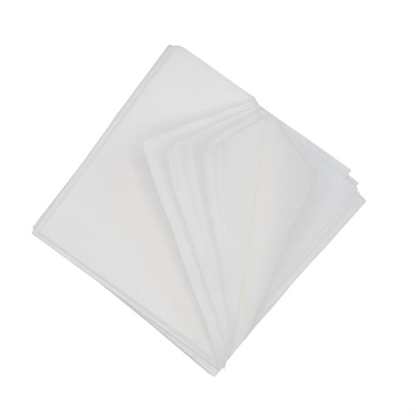 White absorbent durable hydroentangled non-woven wipes made of 45% polyester and 55% cellulose, endoscope cleanroom wipes