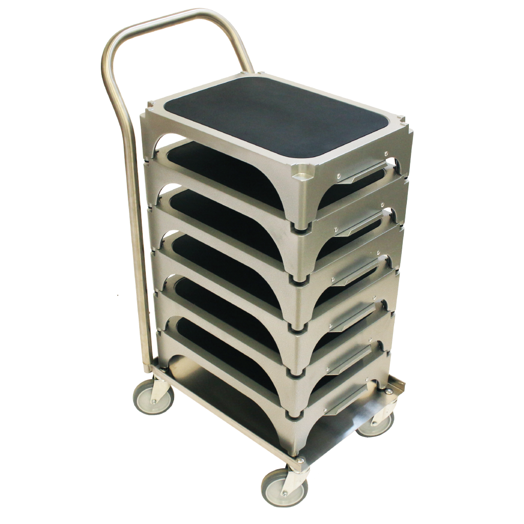 Stackable Step Stools on Transport Cart (OR-3693)