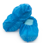 Protective Batrik ShoozCoversTM Disposable Shoe Covers with anti-skid tread and fluid contact repellency. Latex-free, tear-resistant, and easy to wear. Now available in pink! Made in Canada.
