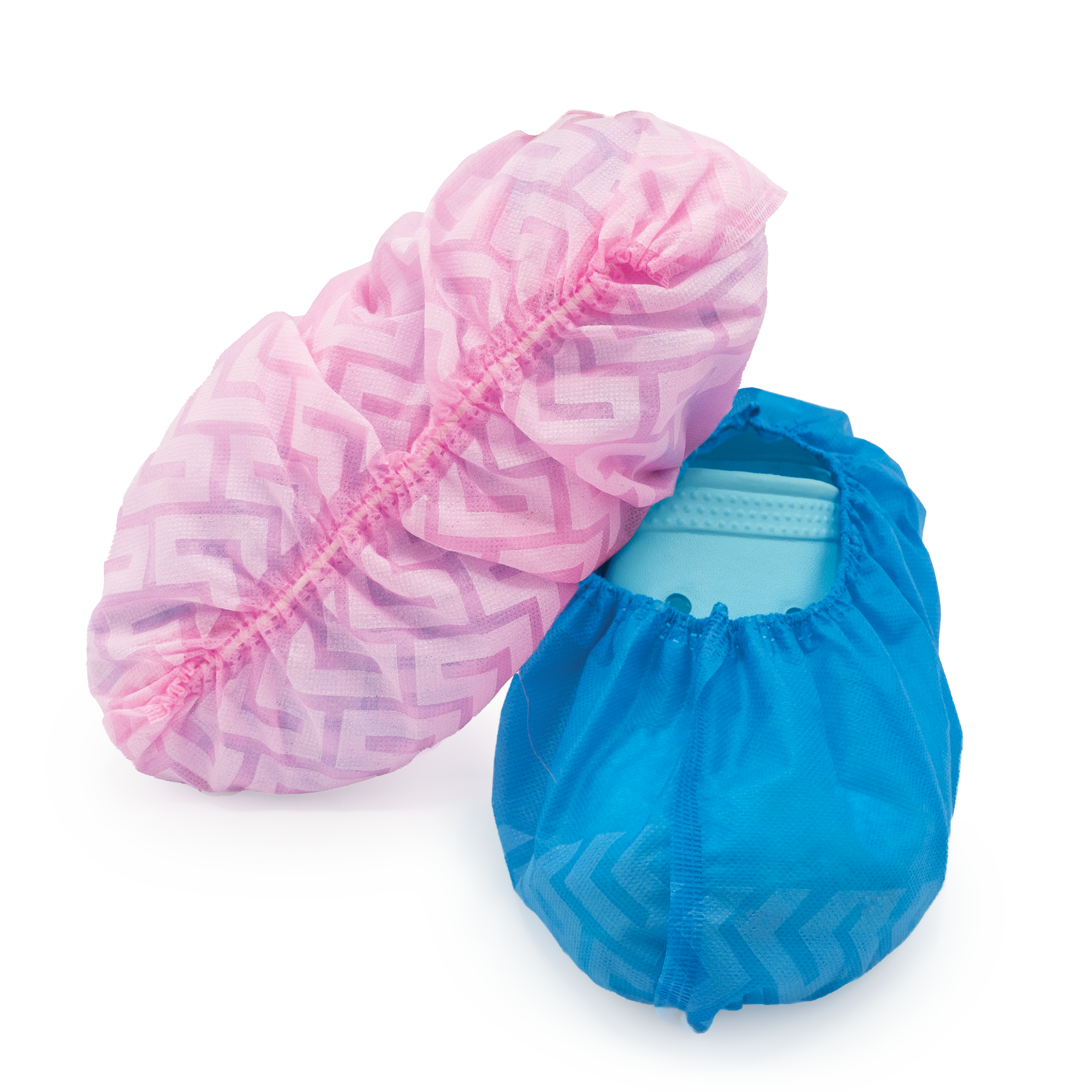 Batrik Bubble Gum Pink and Lolly Blue Disposable Shoe Covers from their new Soft Line